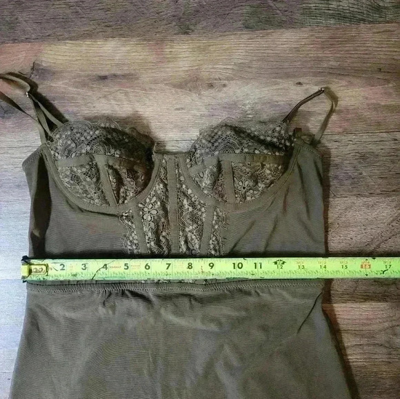 Urban Outfitters Olive Corset Mini Dress Size Medium - Picture 6 of 7